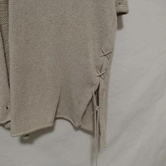 Unbranded Linen Blend 1/2 Sleeves Knit Cardigan  Tie  Side  Sz XL - Picture 5 of 9